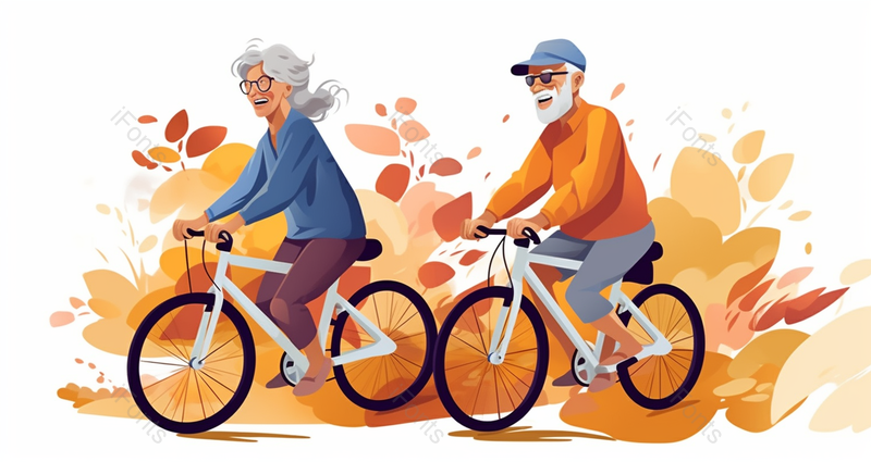 秋季骑自行车的概念乘坐自行车的平板老人物病媒说明老年人和骑自行车的男子积极活动秋季骑自行车概念乘坐自行车的老年人物自行车的平板老,插画/手绘图,插画/手绘图库,插画/手绘图下载,插画/手绘